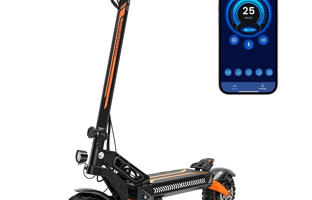 iScooter W12 elektromos roller: Kétmotoros erő és 100 km-es hatótáv a tesztvárosi utakon