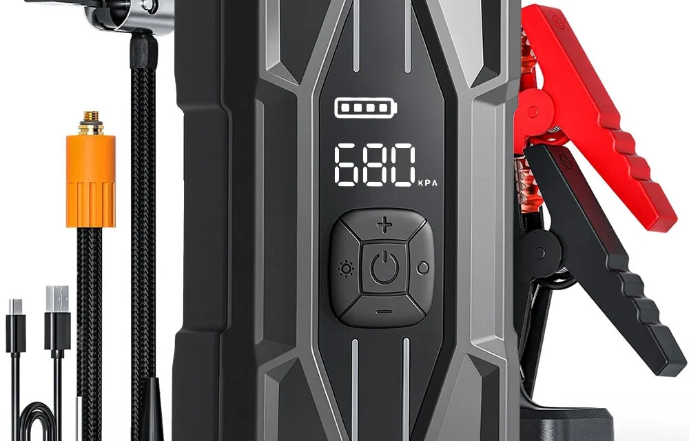 12V 5000A Jump Starter: Okos indításrásegítő és kompresszor egyben a tesztvárosban
