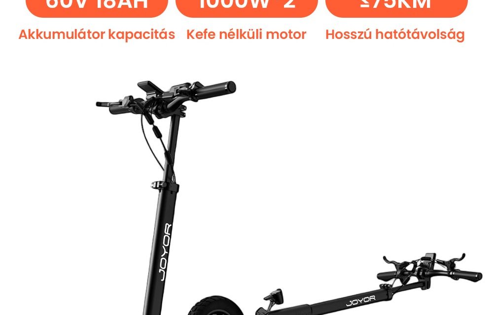 5 ok, amiért a Joyor S10-S-Z elektromos roller neked is kell