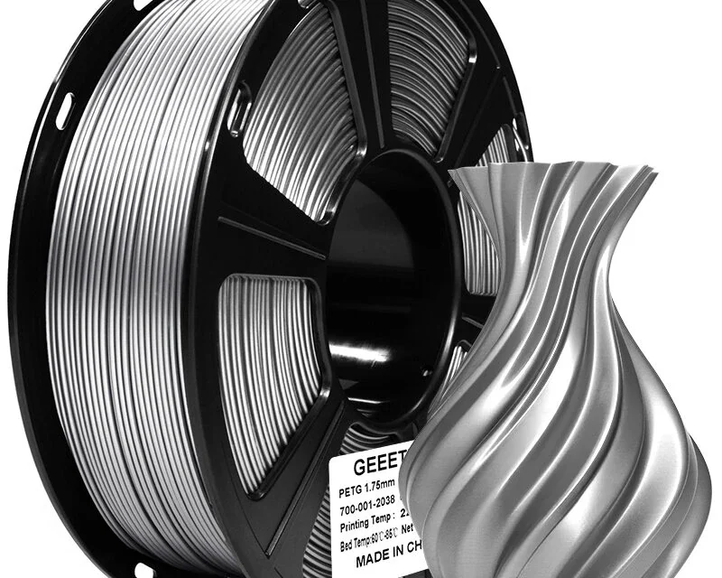 Geeetech fém PETG filament: fémes felület 3D nyomtatóval
