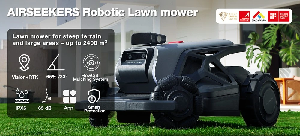 AIRSEEKERS TRON Robotic robotfűnyíró: intelligens megoldás a szép gyepért