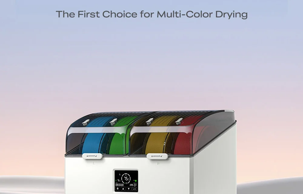 Creality SpacePi X4L: 4 tekercses filament szárító dupla kamrával és LCD érintőképernyővel