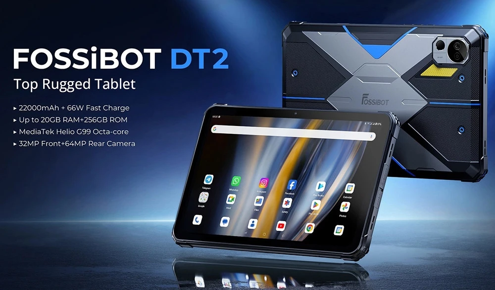 FOSSiBOT DT2 tablet teszt: 22000mAh akku és 66W töltés – megéri?