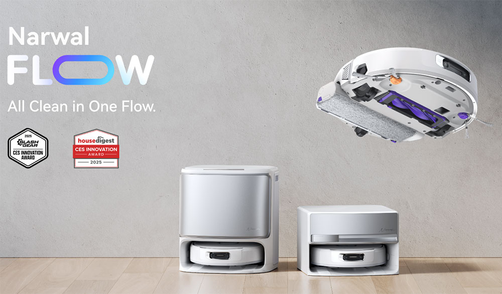 Narwal Flow robotporszívó: 22000Pa szívóerő és forróvizes felmosás a makulátlan otthonért