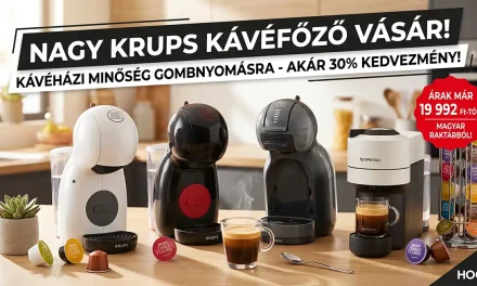 Krups kávéfőzők széles választéka magyar raktárról, karos és automata modellekkel