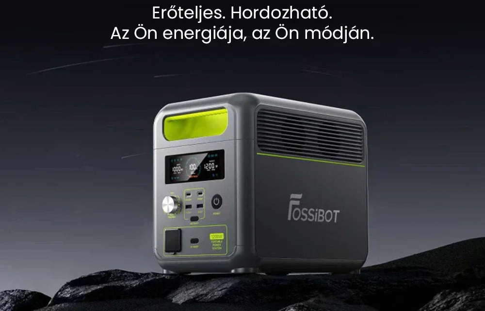 FOSSiBOT F1200: 1024 Wh, 1200 W, okos energiakezelés a tesztvárosban