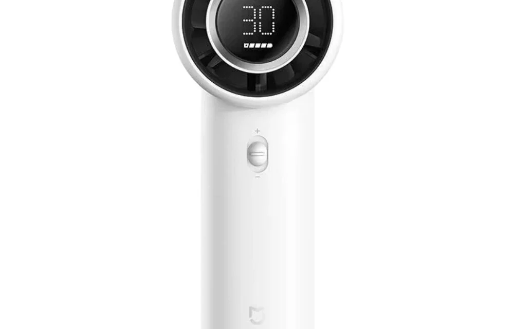 XIAOMI MIJIA hordozható ventilátor: 100 fokozat, 40 óra működés, LED kijelzővel