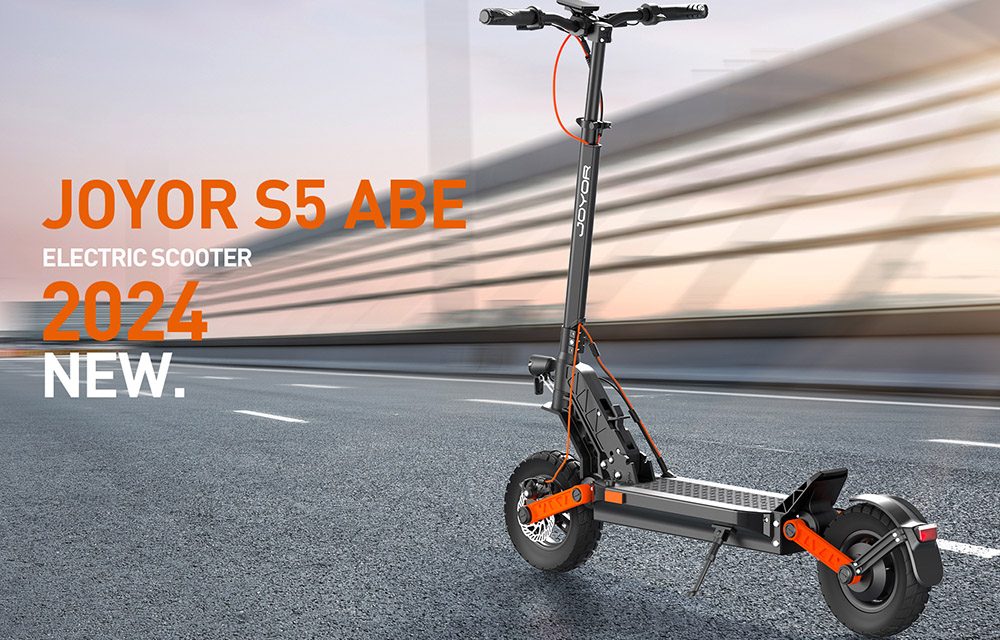 Joyor S5 elektromos roller ABE tanúsítvánnyal a tesztvárosban