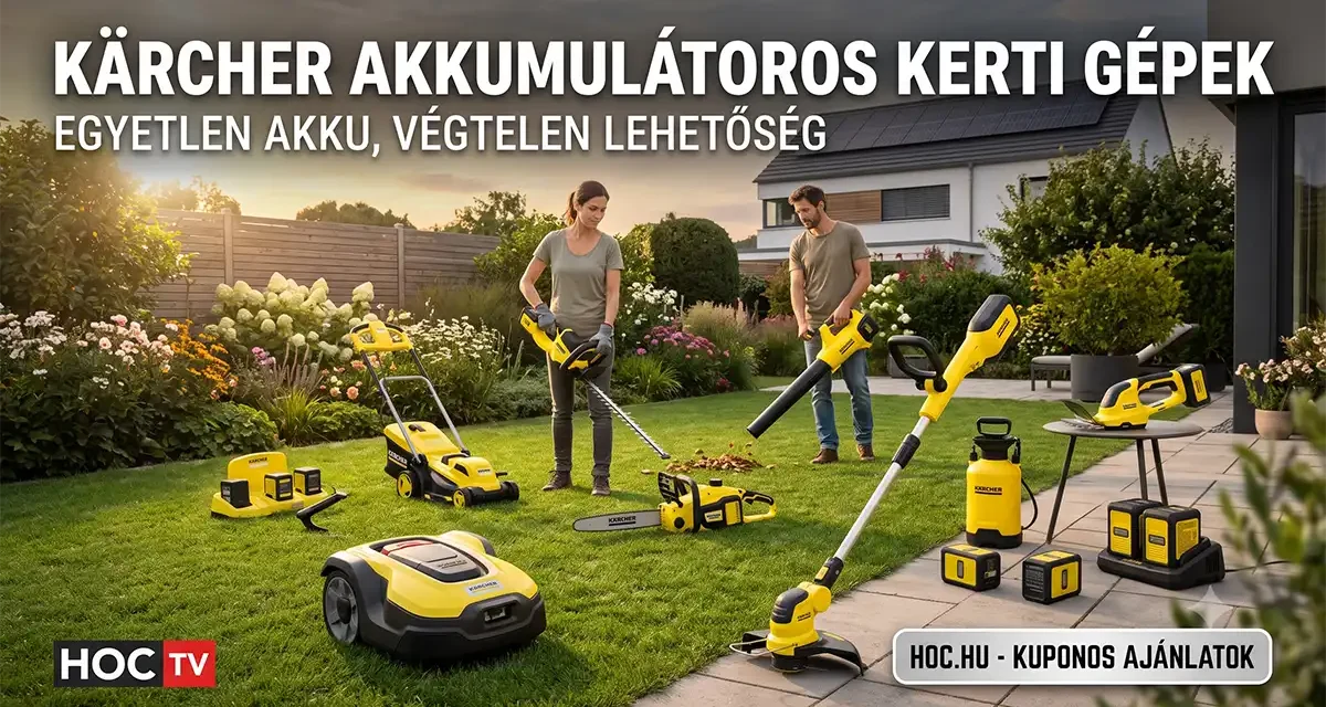 Kärcher akkumulátoros kerti gépek akár 25% kedvezménnyel a tesztvaroson