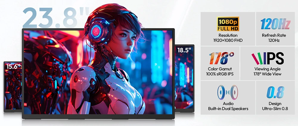 MESWAO S238 hordozható monitor: 120Hz, 100% sRGB és intelligens kijelzőtechnológia tesztje