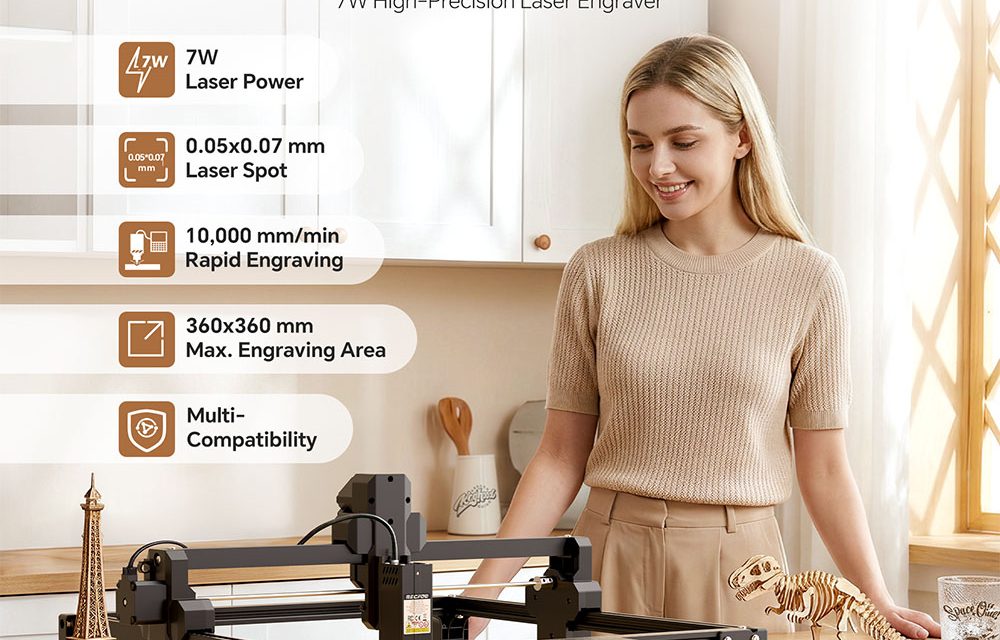 Mecpow X3S 7W lézergravírozó Precíz alkotás 10000mm/perc sebességgel attekintes