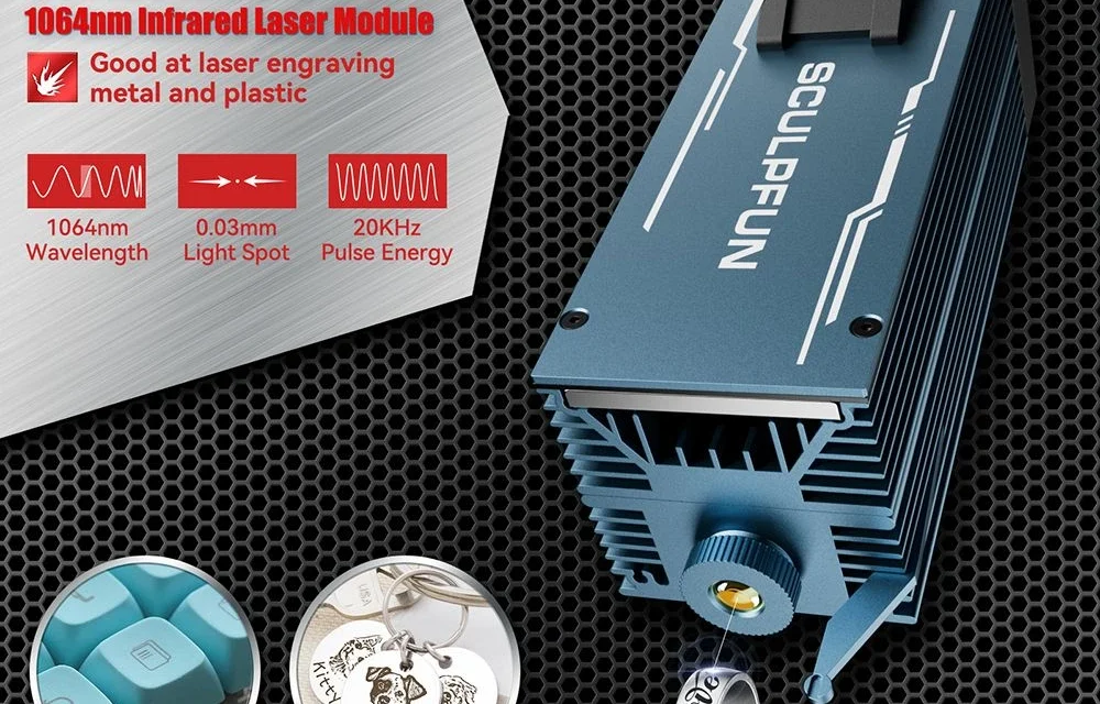 SCULPFUN IR-2 2W infravörös lézermodul: Fémgravírozás felsőfokon, megfizethető áron a tesztvaroson