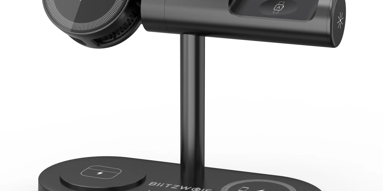 Rend a tesztasztalon Blitzwolf BW IW39 7 az 1 ben 25W vezeték nélküli töltővel