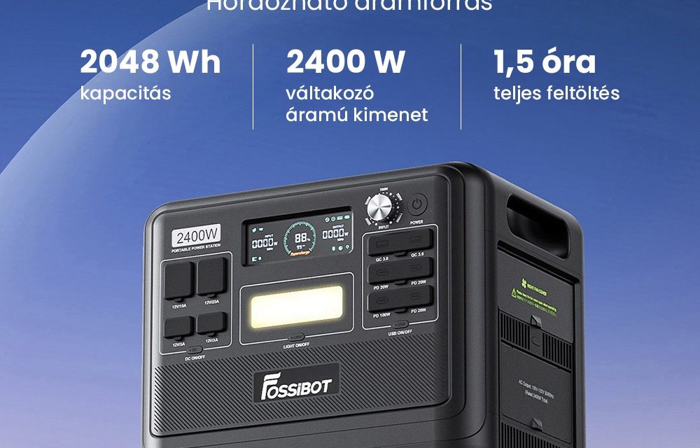 Érdemes a FOSSiBOT F2400 napelemes generátor 2048 Wh kapacitása?