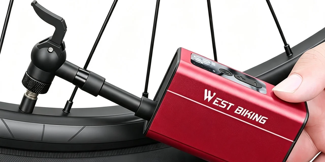WEST BIKING 4 az 1 ben mini elektromos kerékpárpumpa a gondtalan utazásokhoz