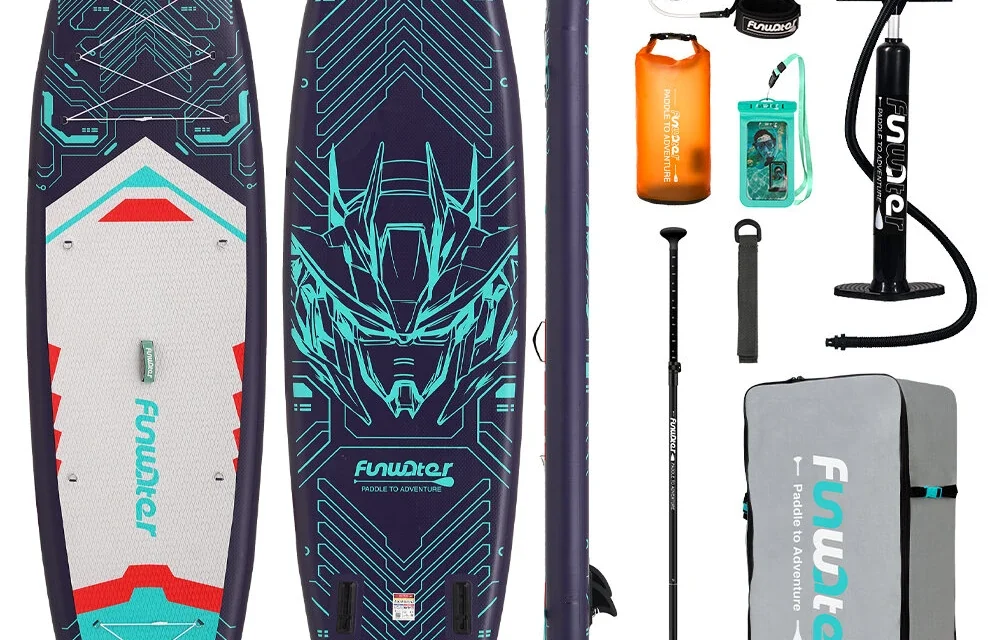 FunWater SUP 350 90 15CM eveződeszka 200 kg teherbírással hosszabb és szélesebb kivitelben