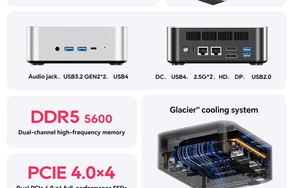 AOOSTAR MACO mini PC Ryzen 7 Pro 8845HS okos vétel a Tesztvárosban