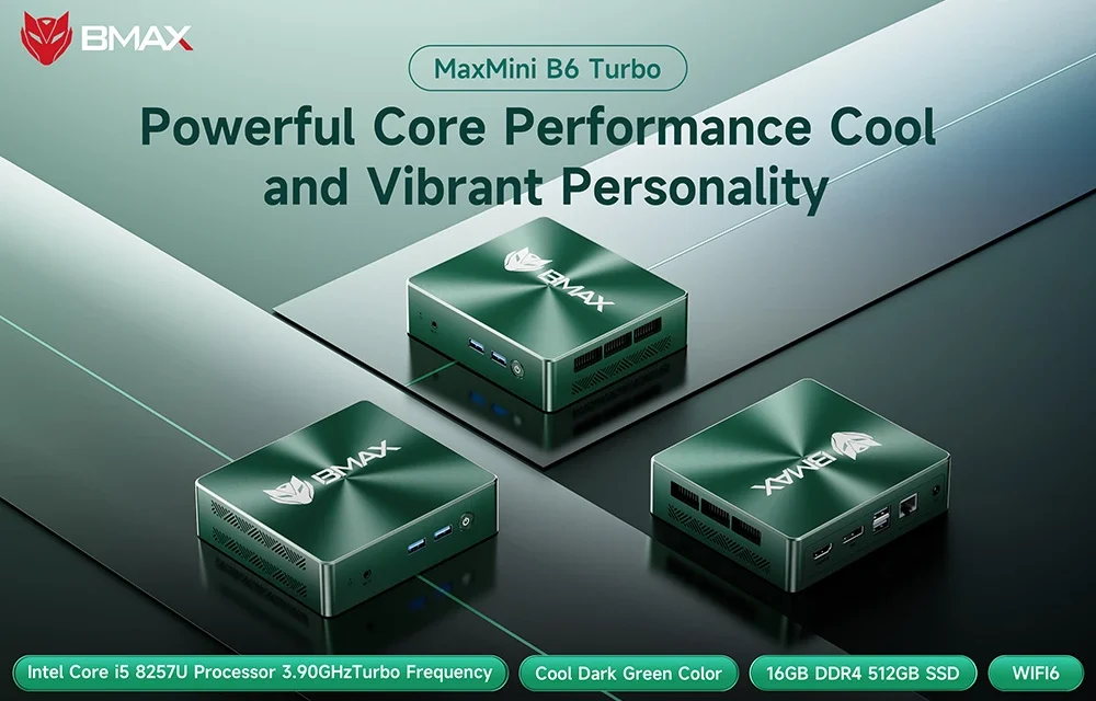 BMAX B6 Turbo Mini PC Intel Core i5 8257U 4K kijelző és WiFi 6 a tesztpadon
