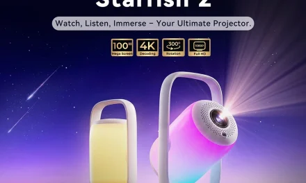 ETOE Starfish 2 projektor 1080P Full HD 4K dekódolás 500 ANSI lumen és Google TV a tesztvaroson