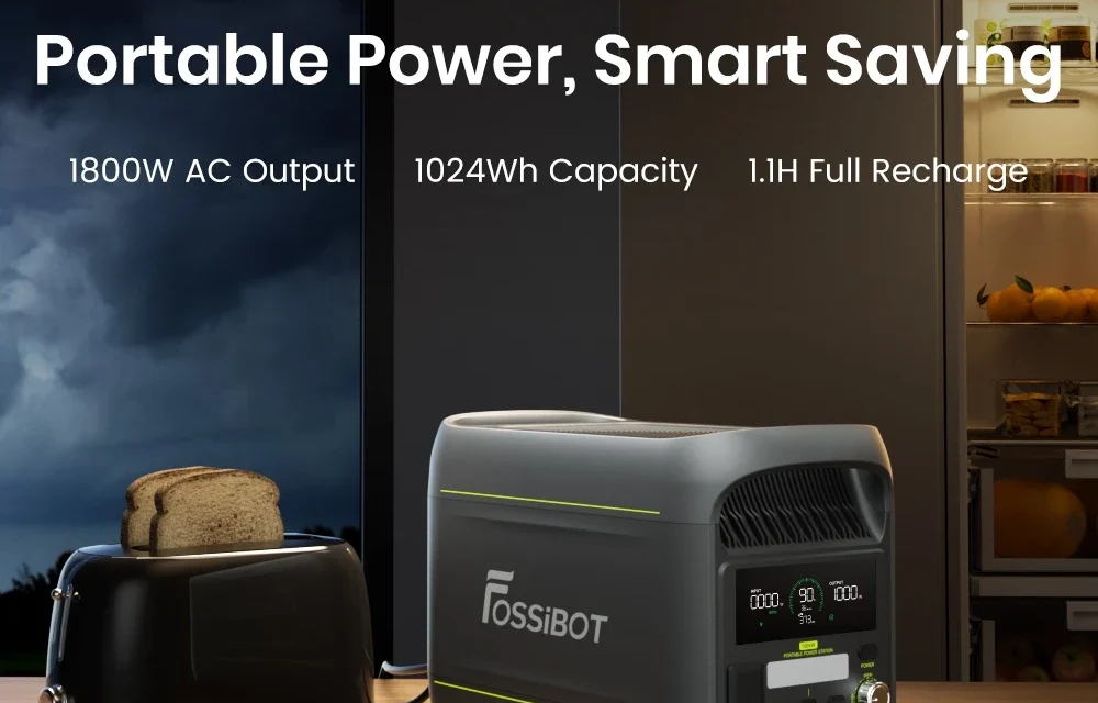 FOSSiBOT F1800 power station Megbízható energiaforrás a tesztvaros mindennapjaiban