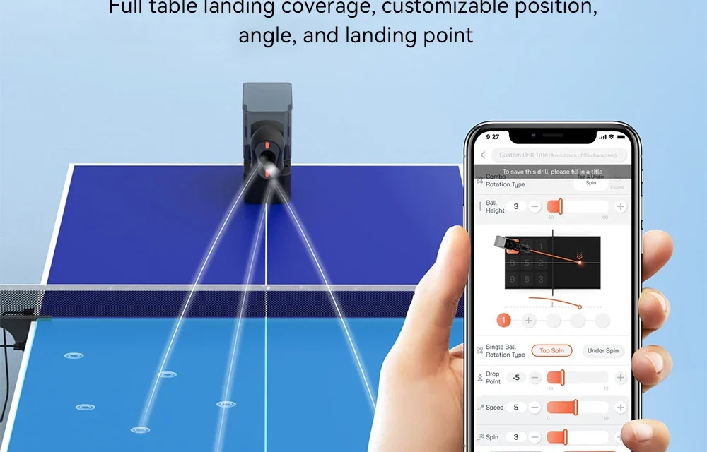 A PONGBOT Nova S Pro pingpong robot otthoni edződ a tesztvárosban