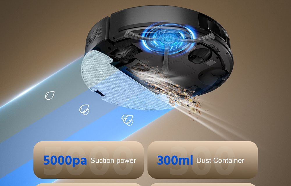 Teendow D10S robotporszívó LDS navigáció és 5000Pa szívóerő