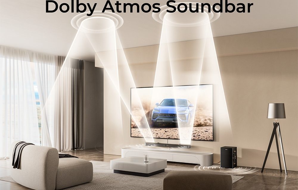 Ultimea Skywave F30 Boom 3.1.2 Dolby Atmos hangszórók a nappaliban