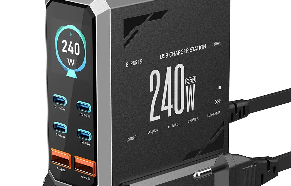 Blitzwolf BW S31 240W os GaN töltőállomás 6 porttal – Megéri?