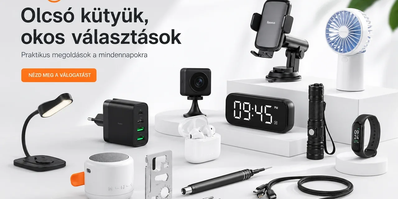 Banggood újdonságok 5000 forint alatt 30+3 termék a tesztvárosban
