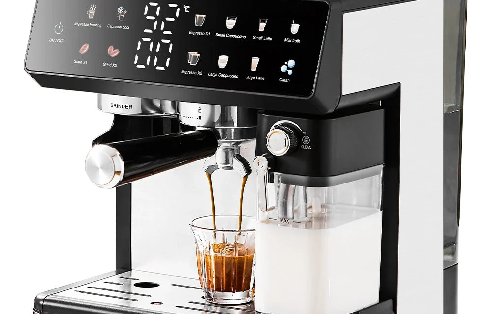 BlitzHome CM5710 eszpresszó kávéfőző beépített daráló és kettős kazán a tesztvárosban