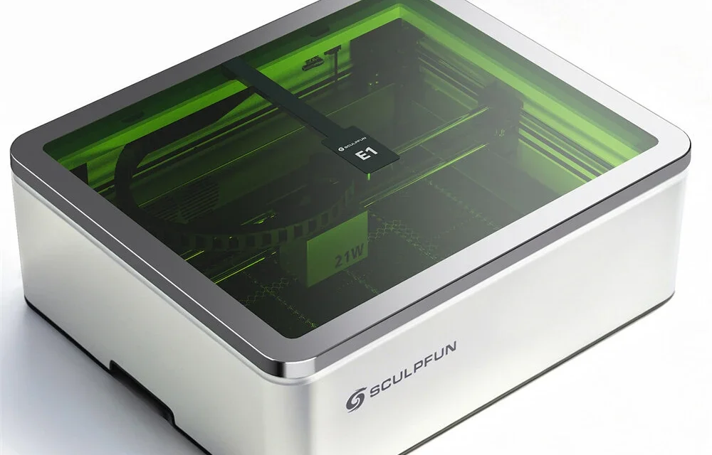 SCULPFUN E1 Pro 21W dióda és 3W IR lézergravírozó a gyors és biztonságos alkotáshoz