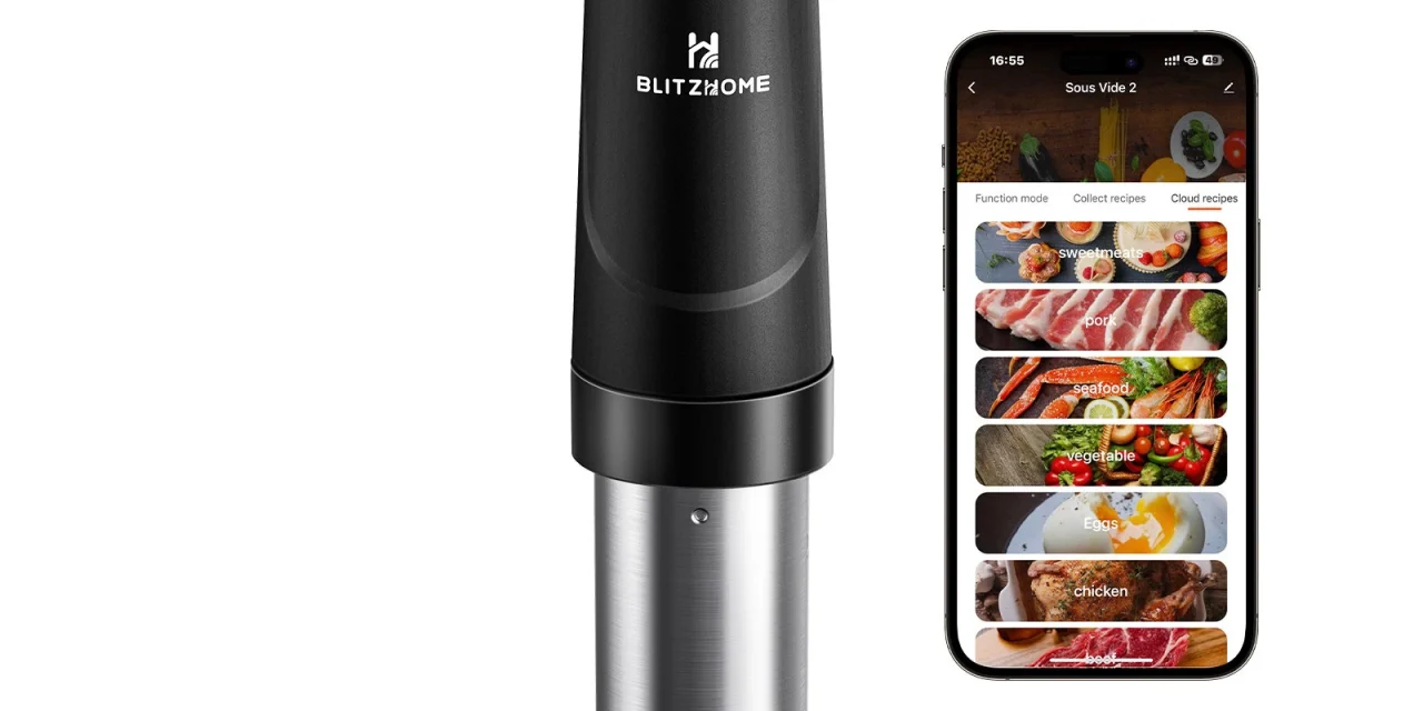 BlitzHome SV2209 Sous Vide főző precíziós főzés applikációval a tesztvaroson