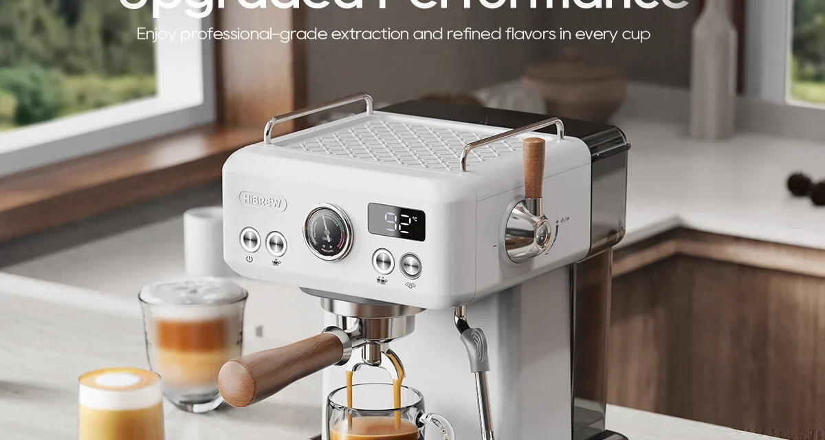 HiBREW H10 Plus G5A eszpresszó gép és daráló szett kávépercek macera nélkül a tesztvárosban