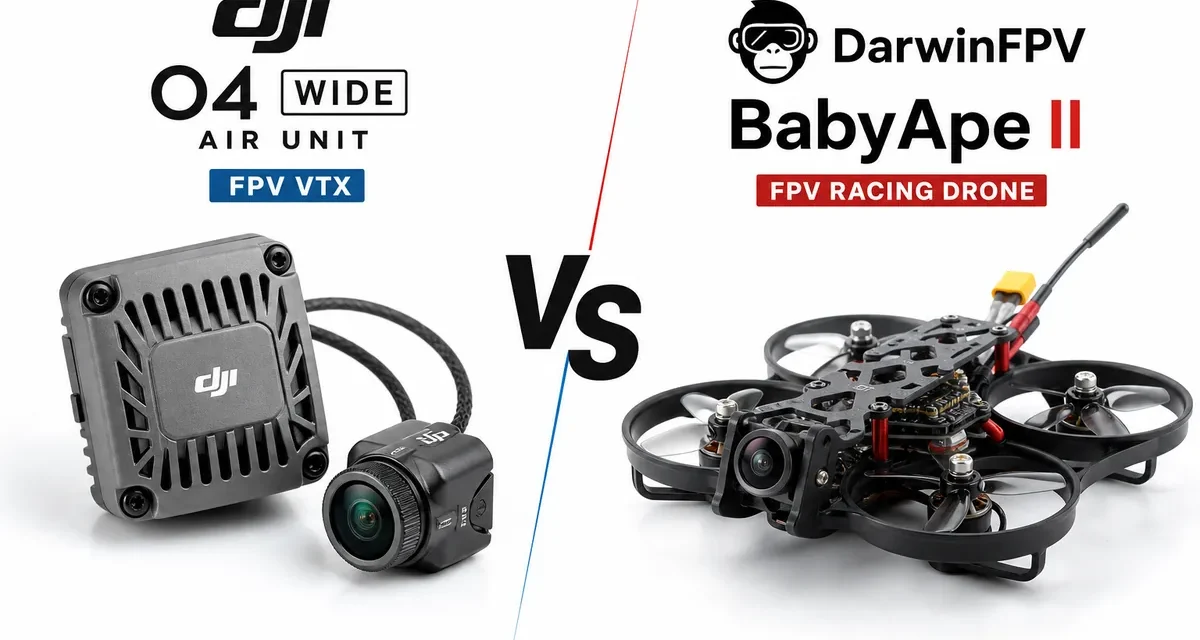 DJI O4 Wide Air Unit FPV VTX vs DarwinFPV BabyApe II Analóg melyik drón adó a jobb választás?
