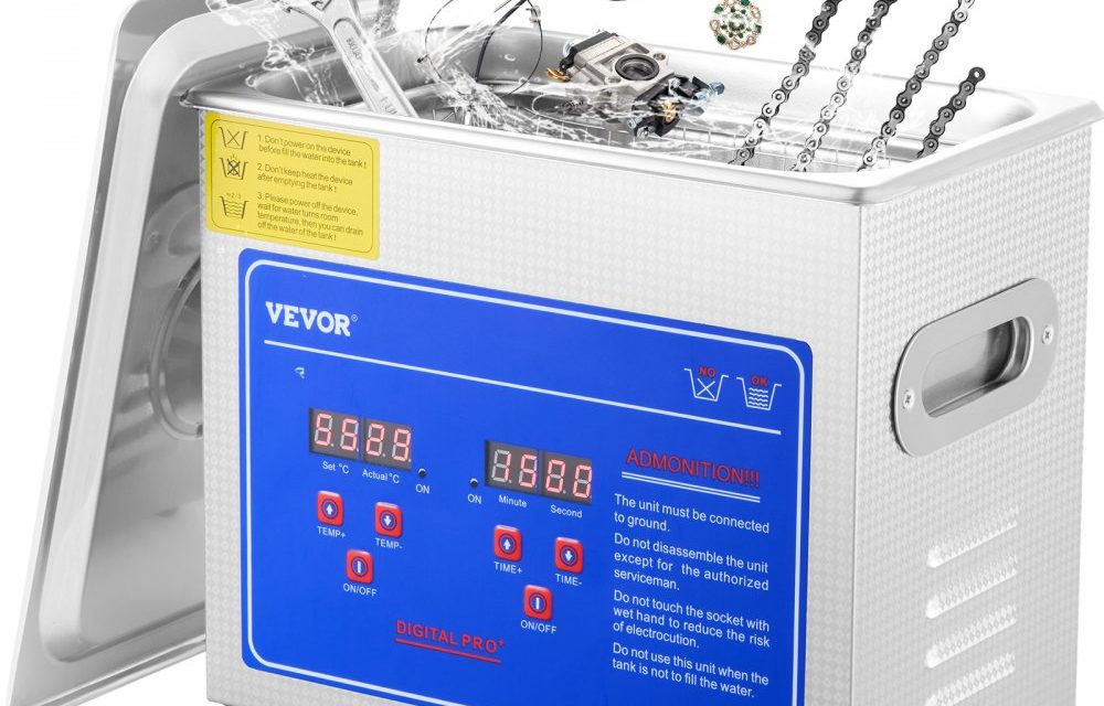 VEVOR 3 literes ultrahangos tisztító: 40 kHz, fűtött tartály