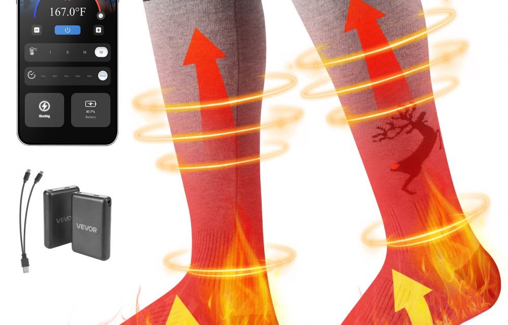 VEVOR fűthető zokni 6000mAh akkuval: meleg lábak budget áron